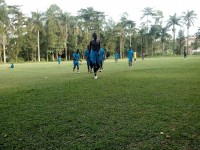 Richard getting out of the pitch after the match with East high school and the game ended 4 3 it was interesting